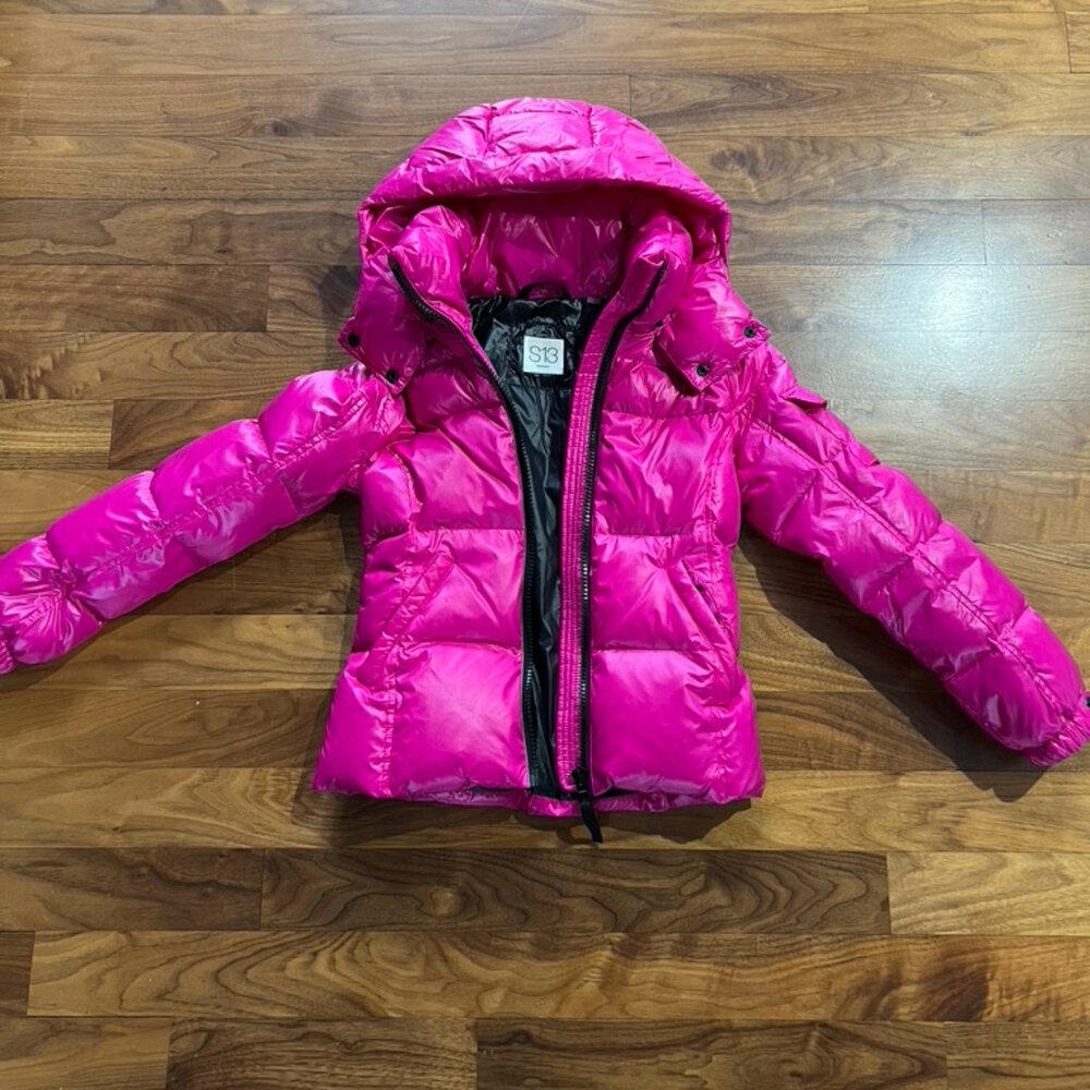 BNWOT S13 Glossy Pink Puffer Jacket Sz 12 Girls